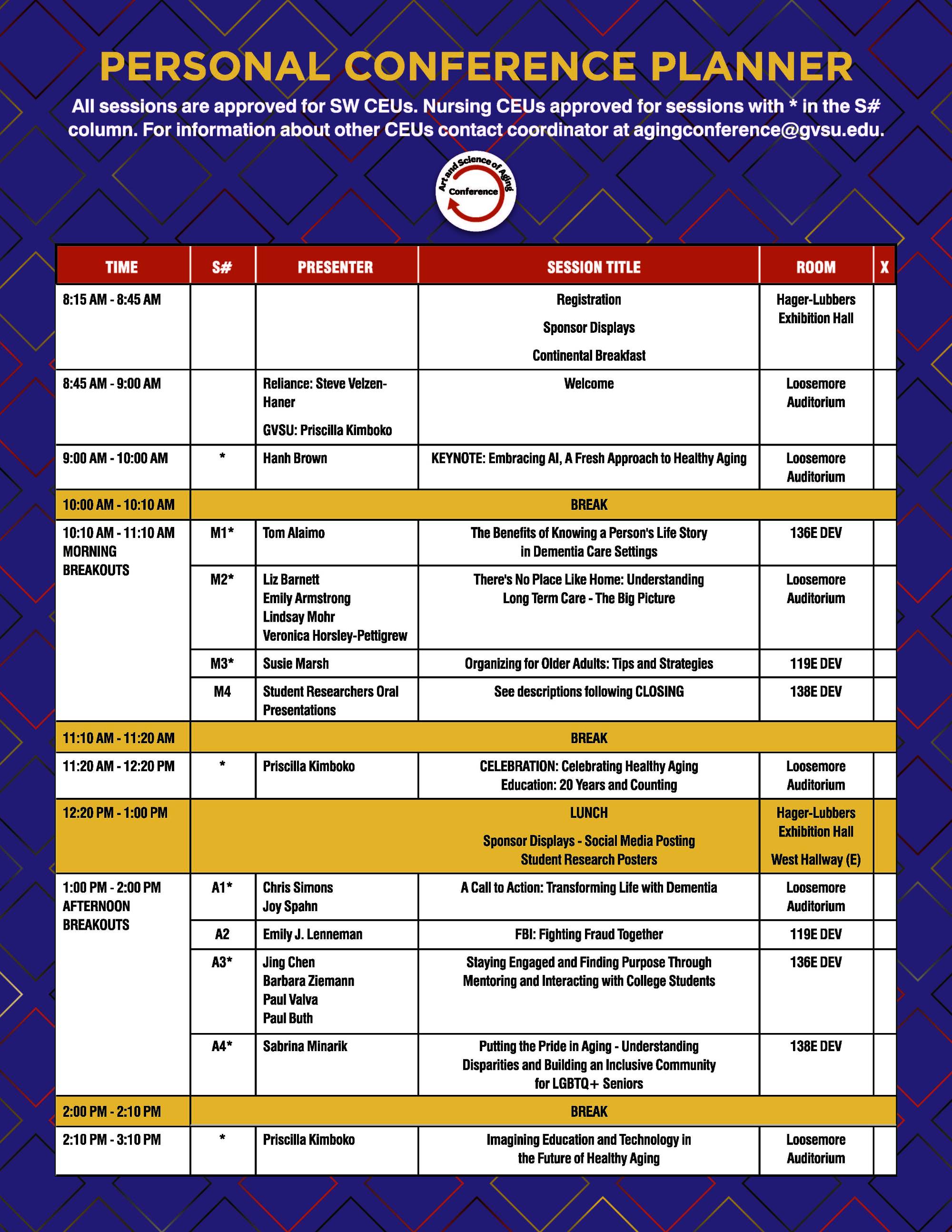 Personal Conference Planner